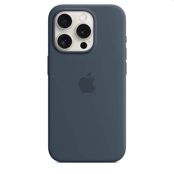 Калъф, Apple iPhone 15 Pro Silicone Case with MagSafe - Storm Blue - image 2