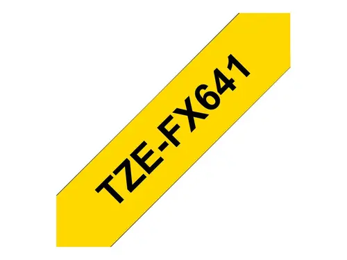TZ Tape BROTHER 18mm BLACK  ON YELLOW FLEXIBLE ID - image 2