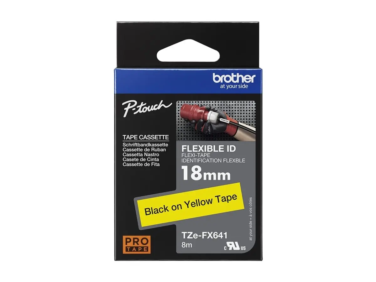 TZ Tape BROTHER 18mm BLACK ON YELLOW FLEXIBLE ID - image 4