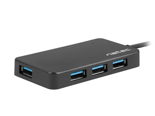 USB hub, Natec HUB Moth USB 3.0 4-Port Μαύρο - 2