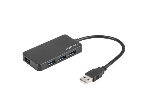 Hub USB, Natec HUB Moth USB 3.0 4-Port Negru - 1