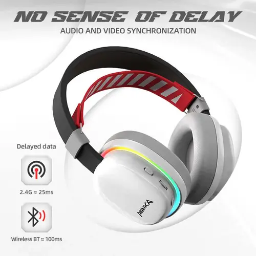 Marvo безжични геймърски слушалки Gaming Headphones Monka Echo HG9069W - Bluetooth, 2.4G - image 5