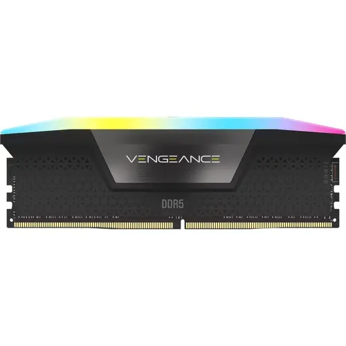 CORSAIR DDR5, 5600MT/s 32GB 2x16GB DIMM, 40-40-40-77, XMP 3.0, VENGEANCE RGB DDR5 Black Heatspreader, RGB LED, 1.25V - image 2