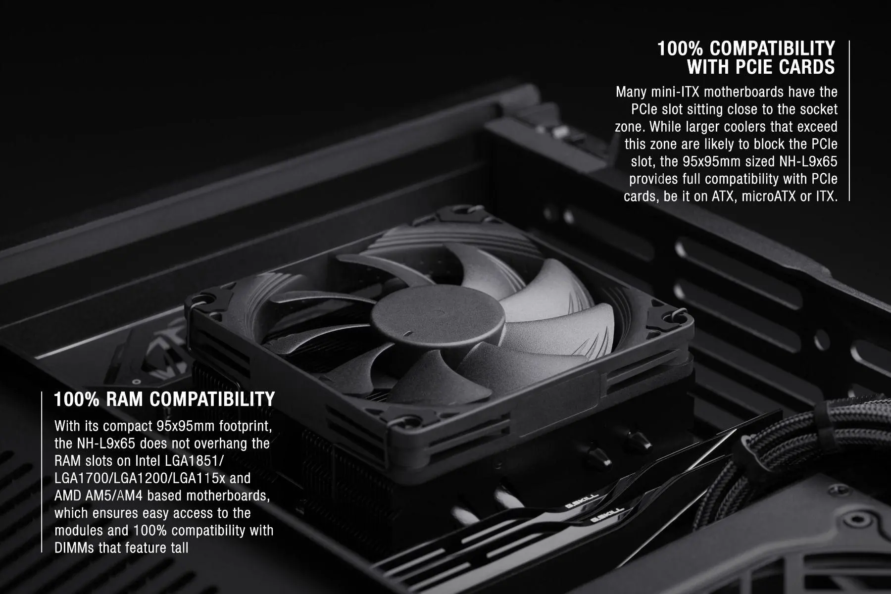 Noctua Охлаждане CPU Cooler NH-L9x65 chromax.black - LGA1851/1700/1200/AM5 - image 5