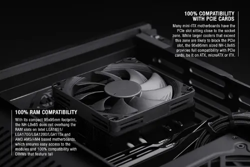 Noctua Охлаждане CPU Cooler NH-L9x65 chromax.black - LGA1851/1700/1200/AM5 - image 5