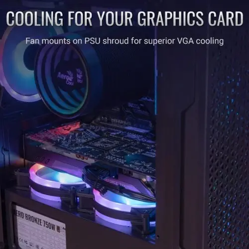 AeroCool кутия Case mATX - Trinity Mini-G-BK-v3 - 3 fans included, Tempered Glass - image 2