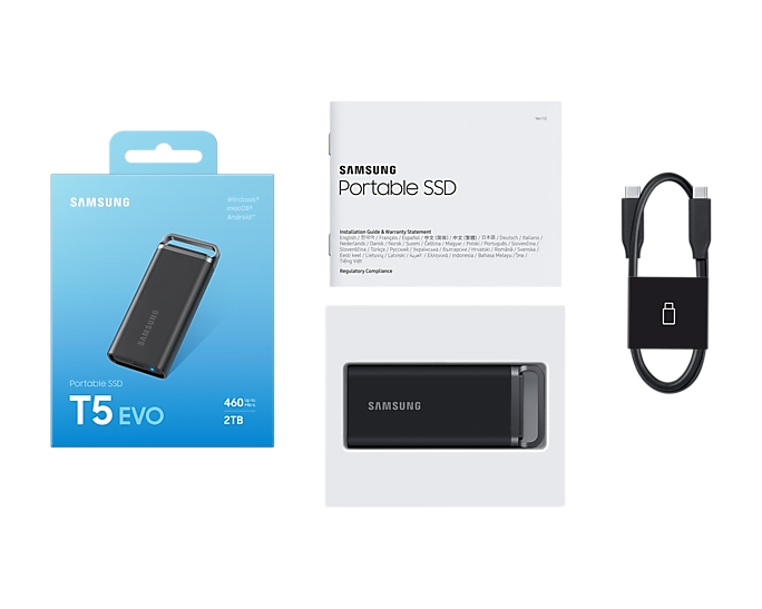 Твърд диск, Samsung 2TB T5 EVO Portable SSD USB 3.2 Gen 1 - image 6