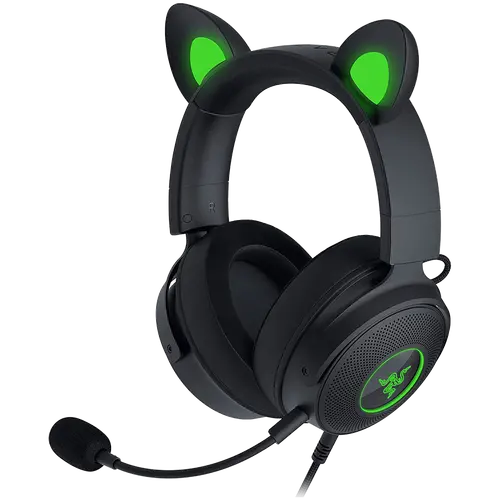 Razer Kraken Kitty V2 Pro, Gaming Wired Headset, Razer Chroma RGB, Stream Reactive Lighting, Docked Mode, 50 mm audio drivers, USB, Passive noise-canceling Microphone, Volume Control