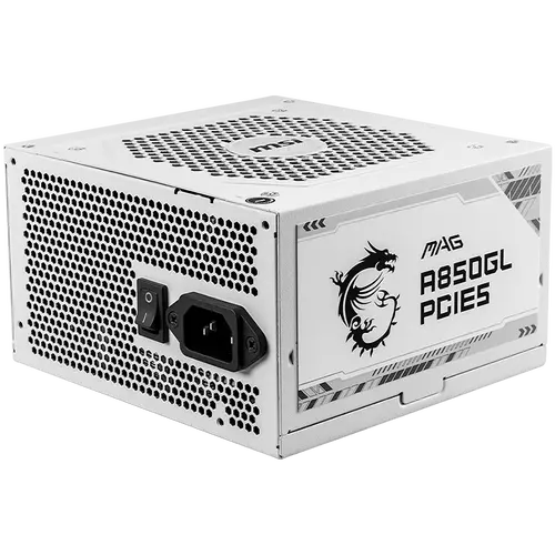 MSI MAG A850GL PCIE5, 850W, 80 Plus Gold, 120mm Fluid Dynamic Bearing Fan, Protections: OCP/OVP/OPP/OTP/SCP, Dimensions: 150mmx140mmx86mm, 7Y Warranty - image 1