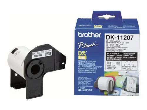Χαρτί Ετικέτες BROTHER CD/DVD 58mm x 58mm x 100 - 1