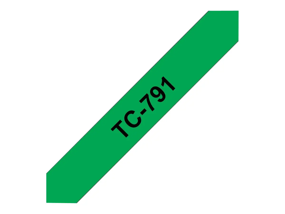 BROTHER P-Touch TC-791 black on green 9mm - image 1