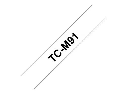 BROTHER P-Touch TC-M91 μαύρο σε διαφανές ματ 9mm - 1