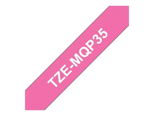 BROTHER TZEMQP35 12mm White/Berry Pink matt 5M length - image 1