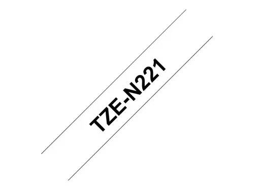 TZ Tape 9mm Black on White, Non Laminated, 8m lenght, for P-Touch - image 1