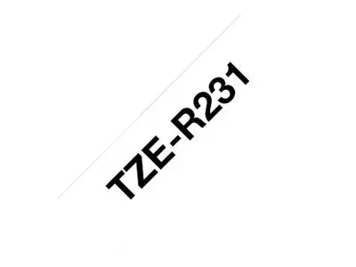 BROTHER TZe-R231 bandă textilă negru/alb 12mm/4m - 7
