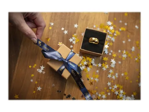 BROTHER textile tape gold/navy 12mm/4m - image 2