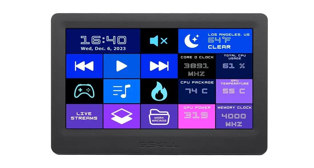 Команден панел G.SKILL WigiDash, 7", USB - image 2