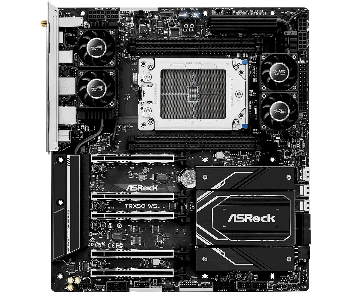 Placă de bază ASROCK TRX50 WS, Socket sTR5, ATX, 4xDDR5