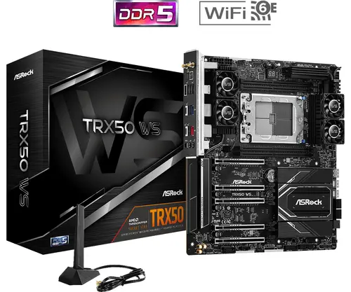 Дънна платка ASROCK TRX50 WS, Socket sTR5, ATX, 4xDDR5 - image 3