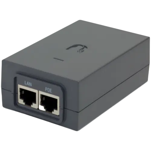 UBIQUITI 24V PoE Adapter; Surge and clamping protection; Maximum surge discharge; Peak pulse current; AC cable with earth ground.