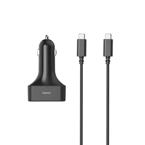Încărcător auto pentru laptop HAMA, USB-C, (PD), 5-20 V/ 65 W, 200018 - 1