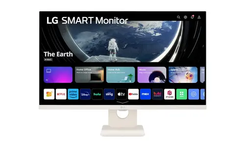 Монитор, LG 27SR50F-W, 27" IPS Smart webOS23, Anti-Glare, 5ms, 1000:1, 250cd/m, FHD 1920x1080, HDR 10, HDMI, USB, Wi-Fi B/in, Reader Mode, Speakers 5W x 2, Tilt, White - image 1