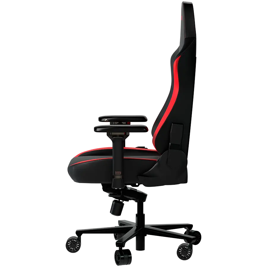 LORGAR Embrace 533, Gaming chair, PU eco-leather, 1.8 mm metal frame, multiblock mechanism, 4D armrests, 5 Star aluminium base, Class-4 gas lift, 75mm PU casters, Black + red - image 4