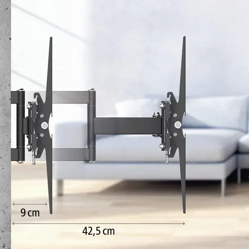Επιτοίχια βάση Hama Fullmotion TV, 32-65", ρυθμιζόμενη, Μαύρη - 8