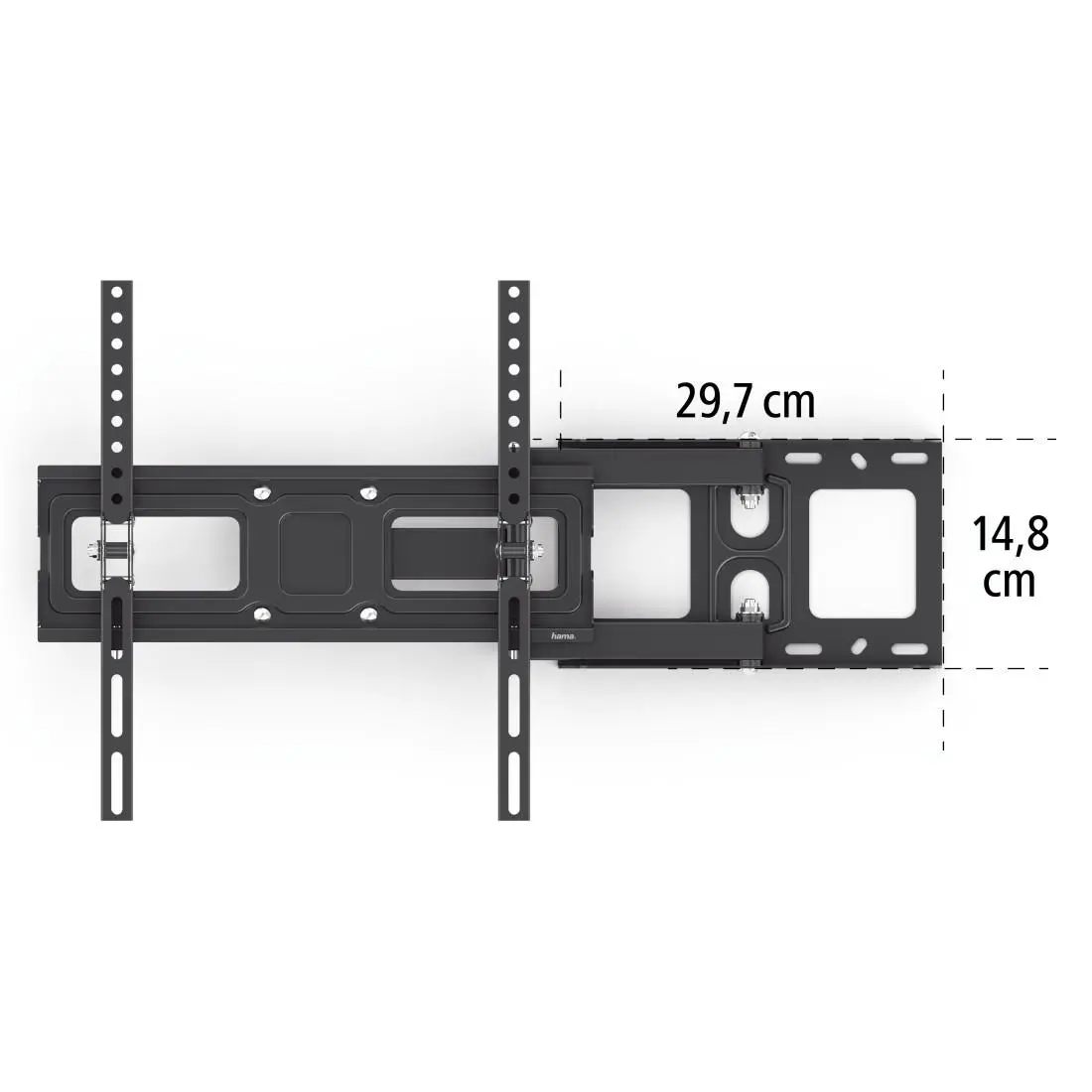 Стенна стойка Hama Fullmotion TV, 32-65", регулируема, Черна - image 8