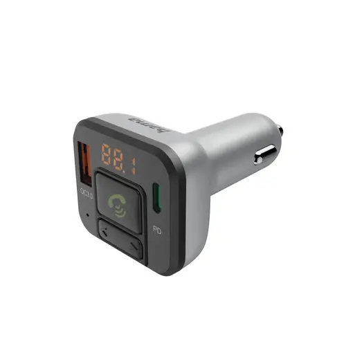 FM Transmitter HAMA, λειτουργία Bluetooth, Handsfree, 1xUSB-C,1xUSB-A, 14169 - 1