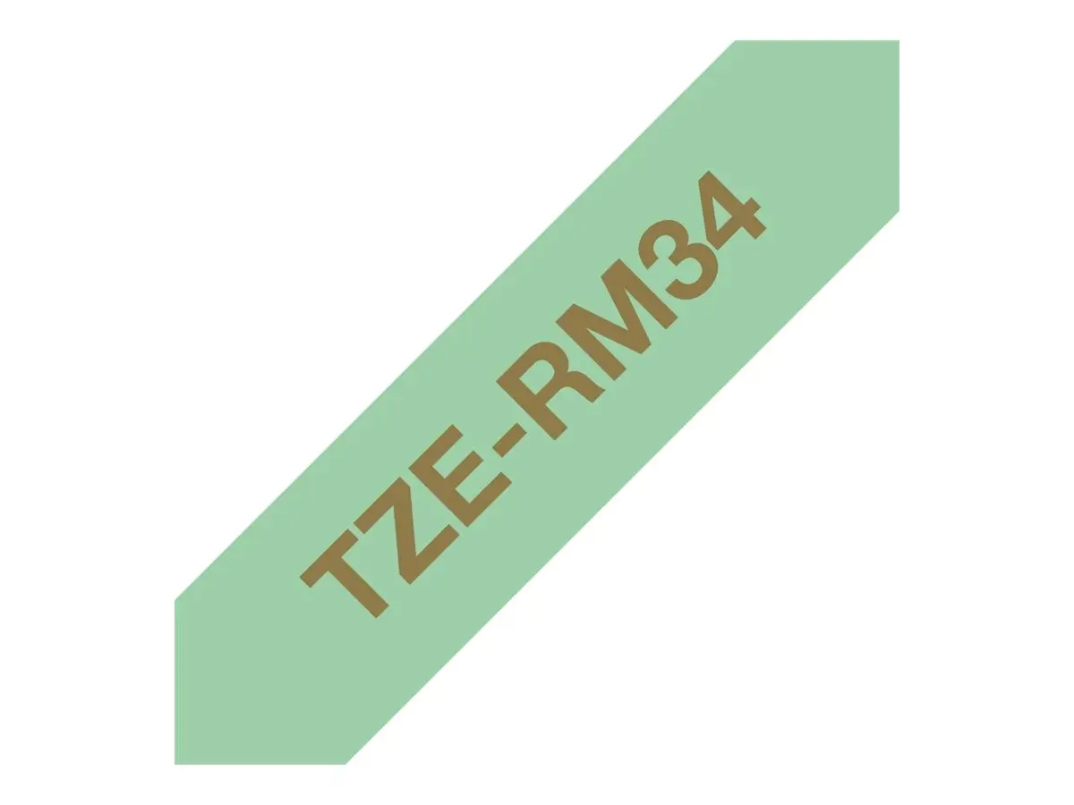 BROTHER P-Touch 12mm mint green/gold ribbon tape - image 4