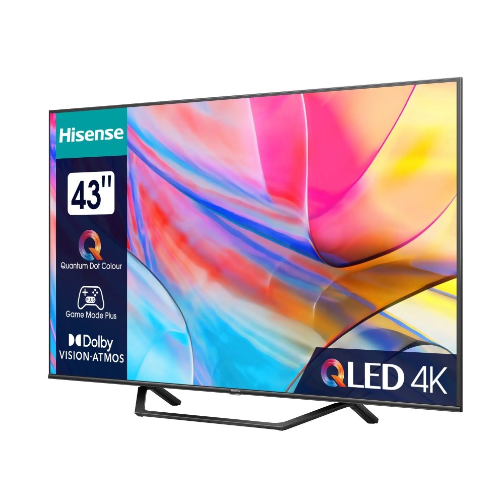 Телевизор, Hisense 43" A7KQ, 4K Ultra HD 3840x2160, QLED, FALD, Quantum Dot, HDR 10+, HLG, Dolby Vision, Dolby Atmos, Smart TV, WiFi 5GHz, WiFi Direct, BT, Anyview Cast, 3xHDMI, 2xUSB, LAN, CI+, DVB-T2/C/S2, Dark Grey - image 2