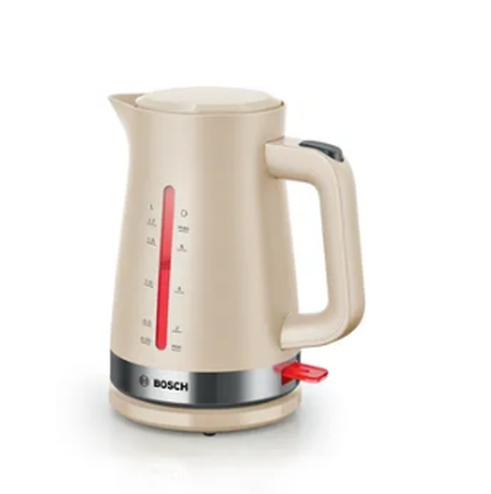 Електрическа кана, Bosch TWK4M227, MyMoment Plastic Kettle, 2400 W, 1.7 l, Interior light, Cup indicator, Limescale filter, Triple safety function, Cream