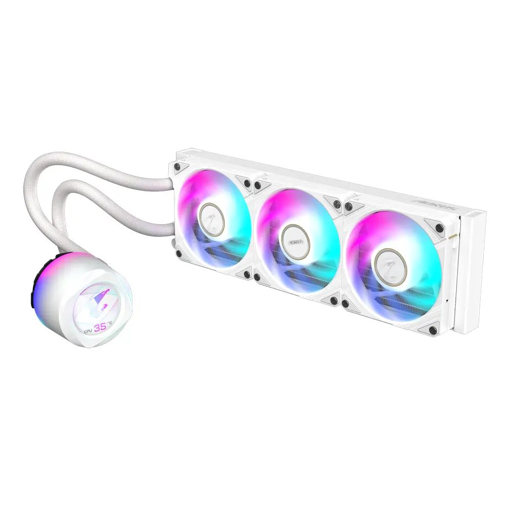 Охладител за процесор Gigabyte AORUS WATERFORCE X II 360 ICE, LCD Display - image 1