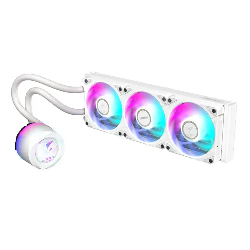 Охладител за процесор Gigabyte AORUS WATERFORCE X II 360 ICE, LCD Display - image 1