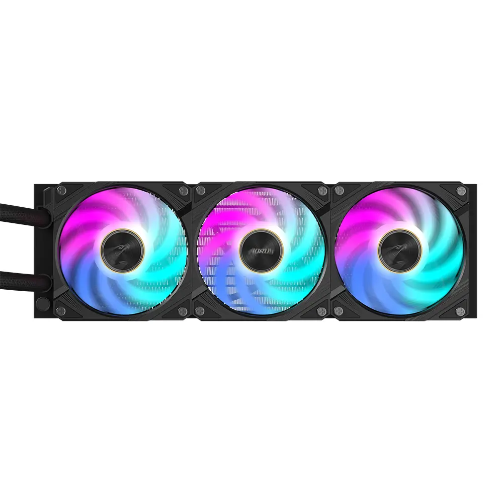 Охладител за процесор Gigabyte AORUS WATERFORCE X II 360 Black, LCD Display - image 2