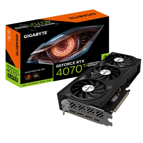 Видео карта GIGABYTE RTX 4070 TI SUPER WINDFORCE OC 16GB GDDR6X - image 7