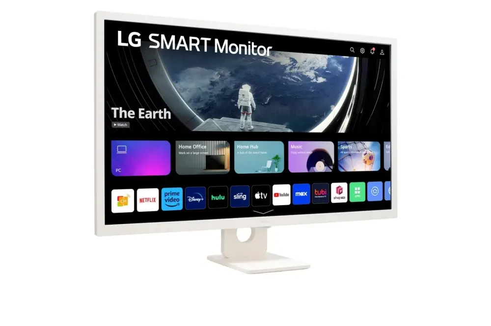 Монитор, LG 32SR50F-W, 31.5" IPS Smart webOS23, Anti-Glare, 8ms, 1200:1, 250cd/m, sRGB 99%, FHD 1920x1080, HDR 10, HDMI, USB, Wi-Fi B/in, AirPlay 2, Speacers 5W x 2, Tilt, White - image 2