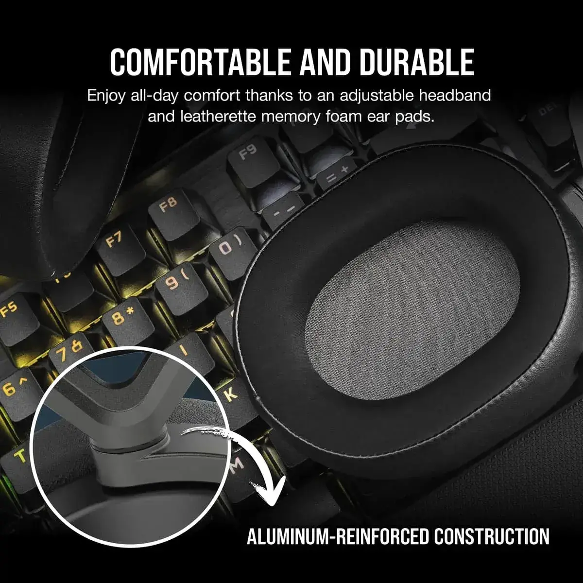 CORSAIR HS65 WIRELESS Gaming Headset, Carbon, v2 (EU) - image 5