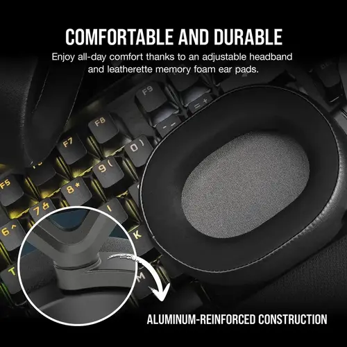 CORSAIR HS65 WIRELESS Gaming Headset, Carbon, v2 (EU) - image 5