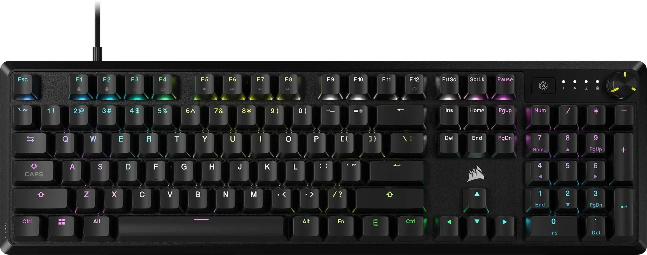 CORSAIR K70 CORE RGB Mechanical Black, Backlit RGB LED, MLX Red linear switches