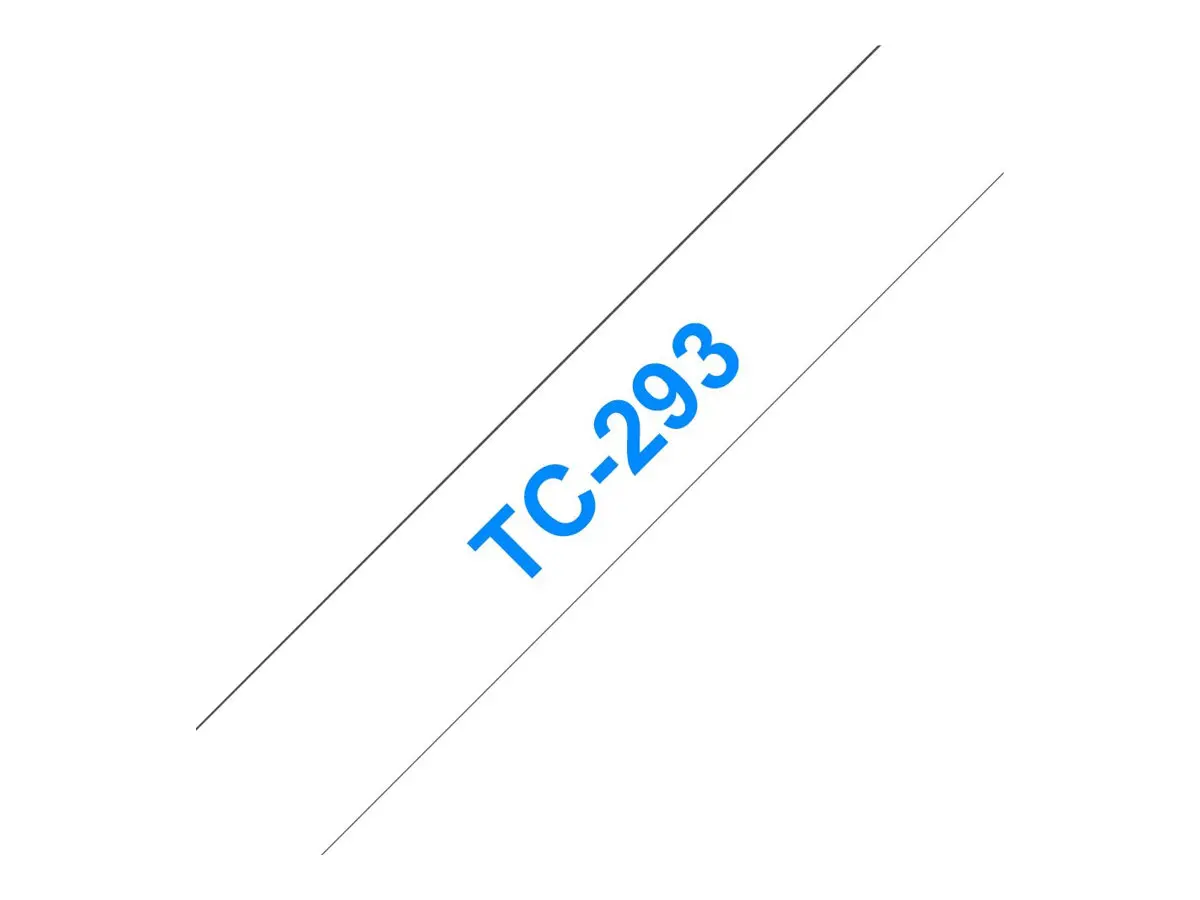 BROTHER P-Touch TC-293 blue on white 9mm - image 1