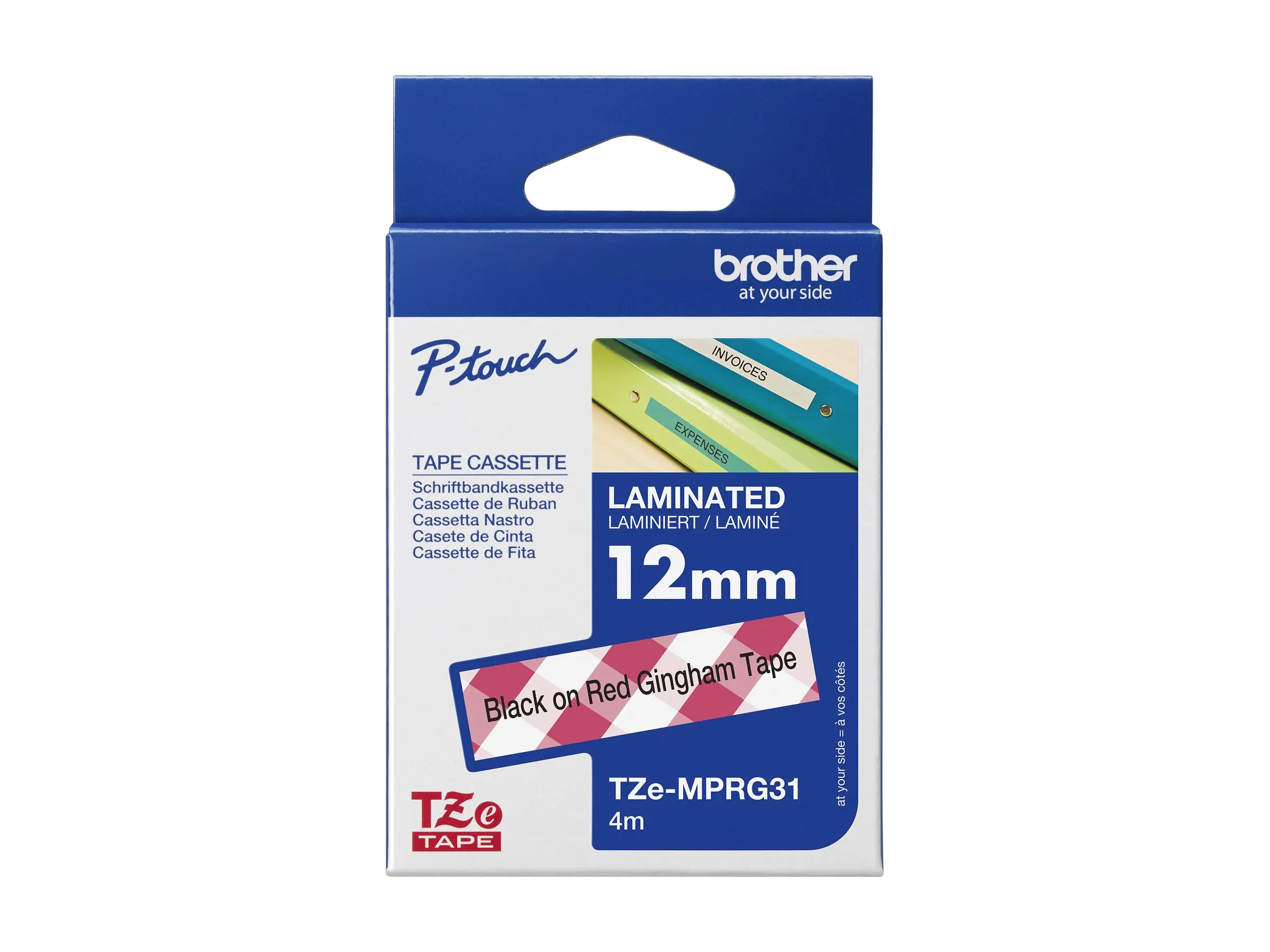 BROTHER TZe-MPRG31 tape black/square pattern 12mm/4m - image 1