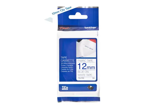 Лента TZ Fabric Tape 12mm Black on White for P-Touch - image 2