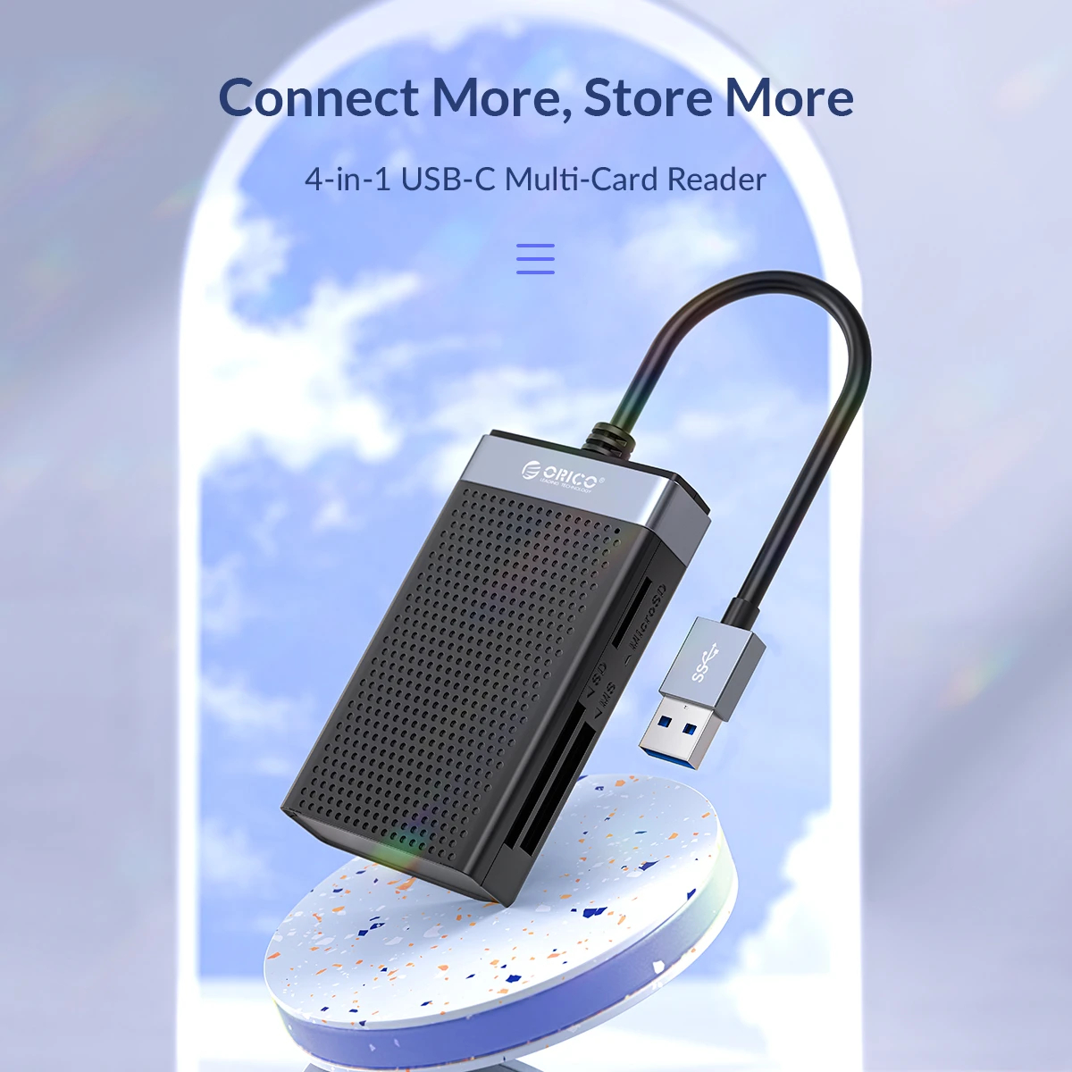 Orico четец за карти Card Reader USB Type C - CL4T-C3-BK - image 3