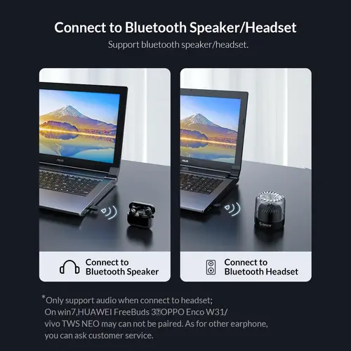 Orico блутут адаптер Bluetooth 5.0 USB adapter, black - BTA-608-BK - image 10