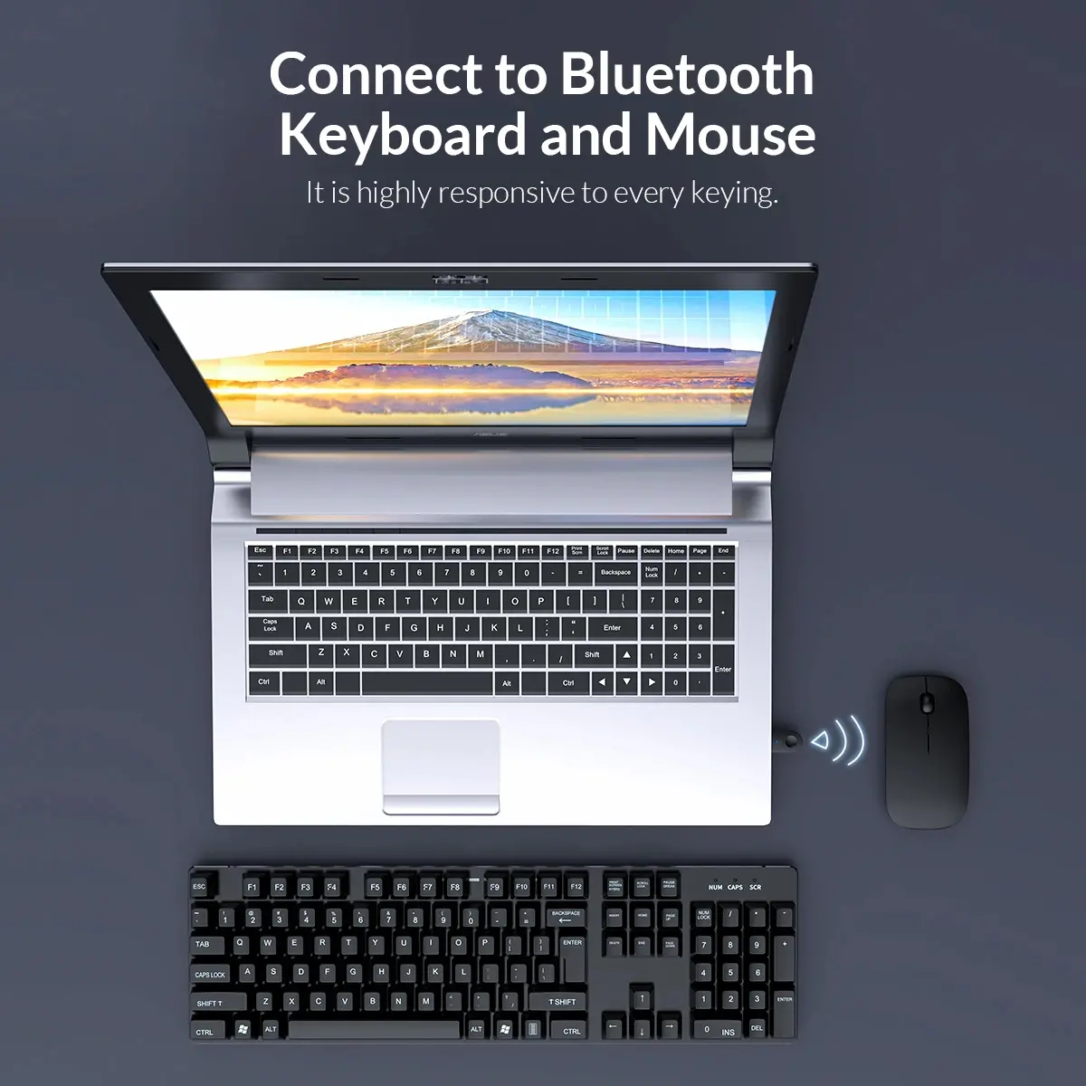 Orico блутут адаптер Bluetooth 5.0 USB adapter, black - BTA-608-BK - image 12