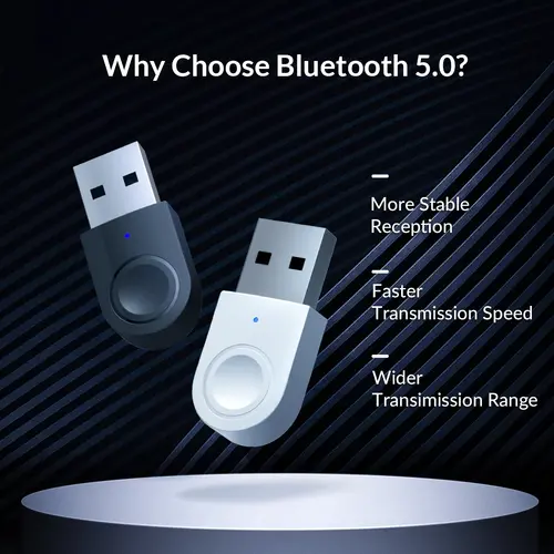 Orico блутут адаптер Bluetooth 5.0 USB adapter, black - BTA-608-BK - image 7