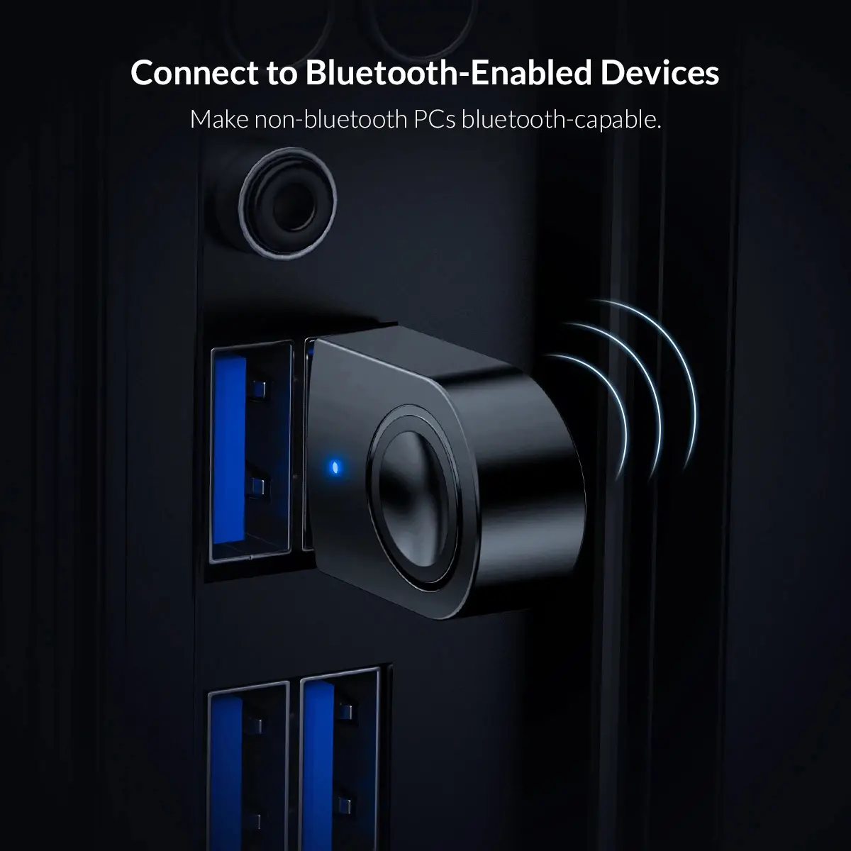 Orico блутут адаптер Bluetooth 5.0 USB adapter, black - BTA-608-BK - image 8