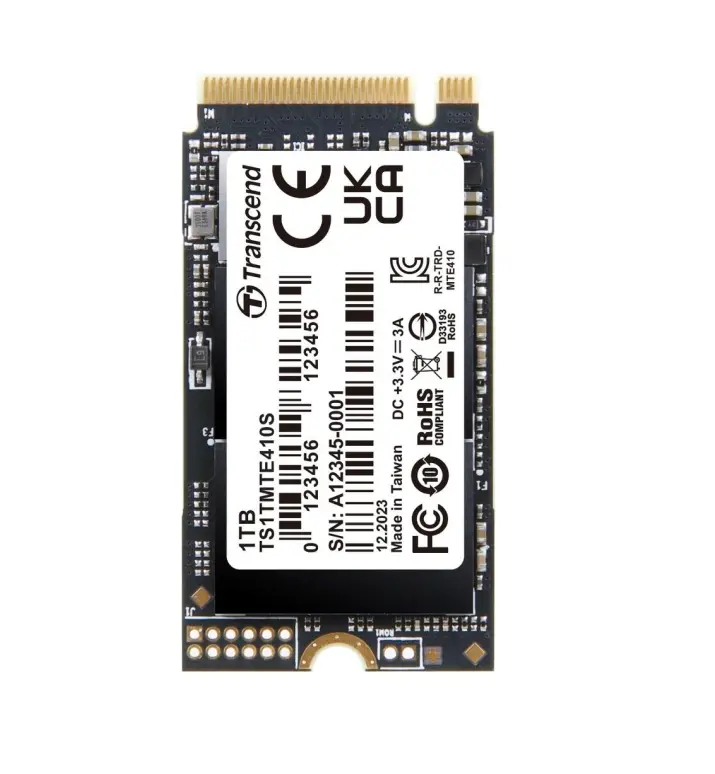 Твърд диск, Transcend 1TB, M.2 2242, PCIe Gen4x4, NVMe, 3D TLC, DRAM-less